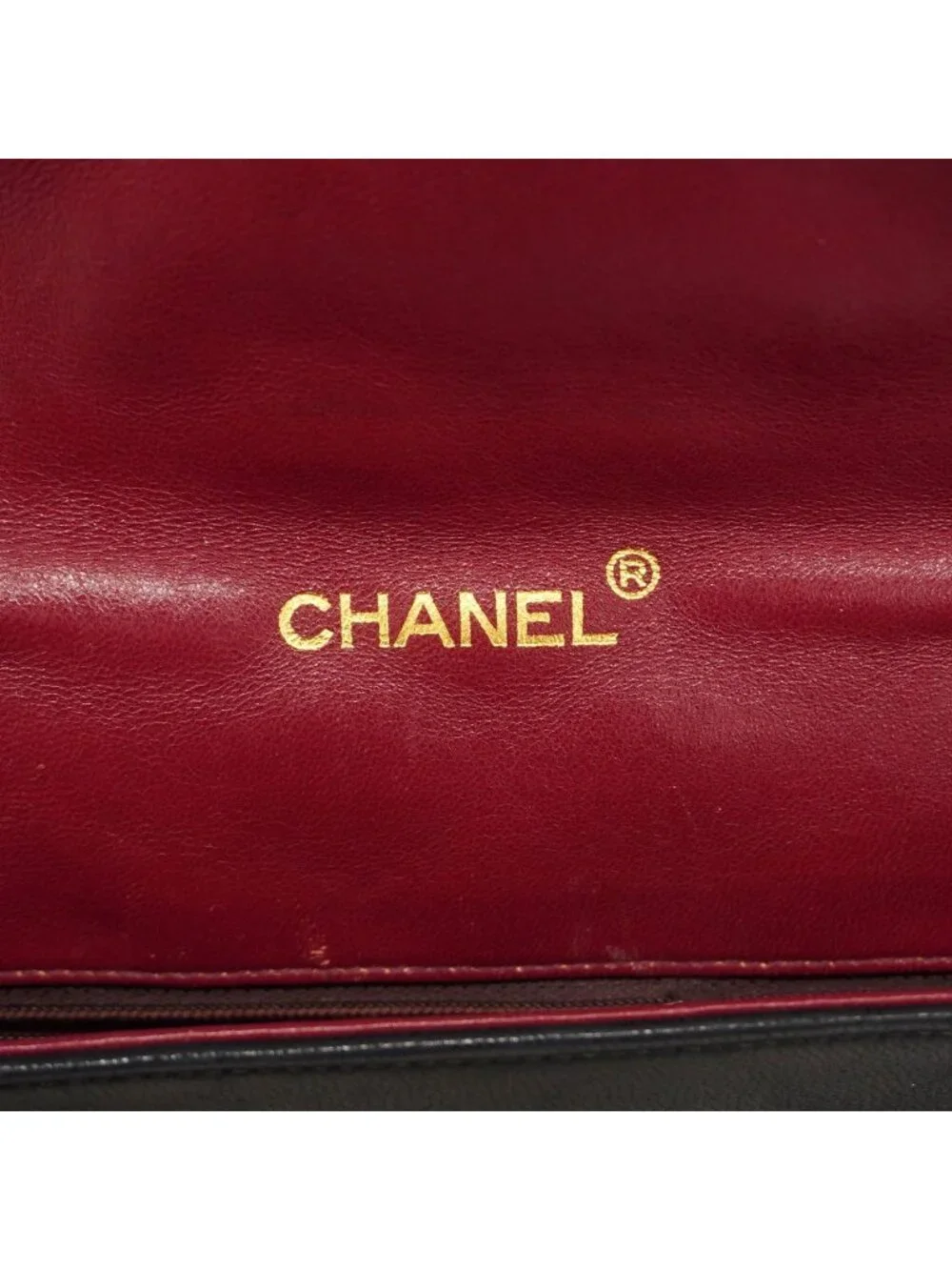 Chanel Shoulder Bag Quilted Lambskin Black Gold